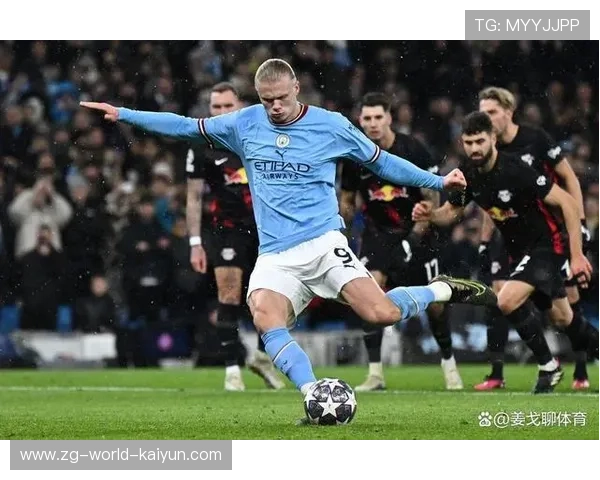 哈兰德梅开二度助曼城2比1领先，本赛季五大联赛双响5次居首，曼城队长哈兰德